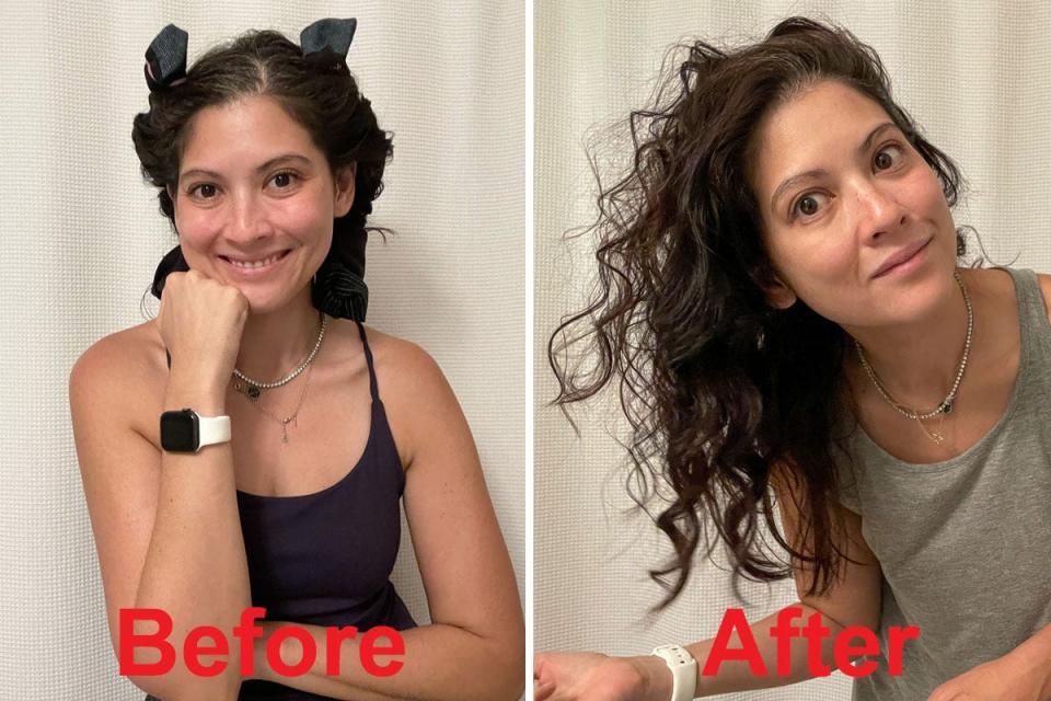 The sock heatless curls method