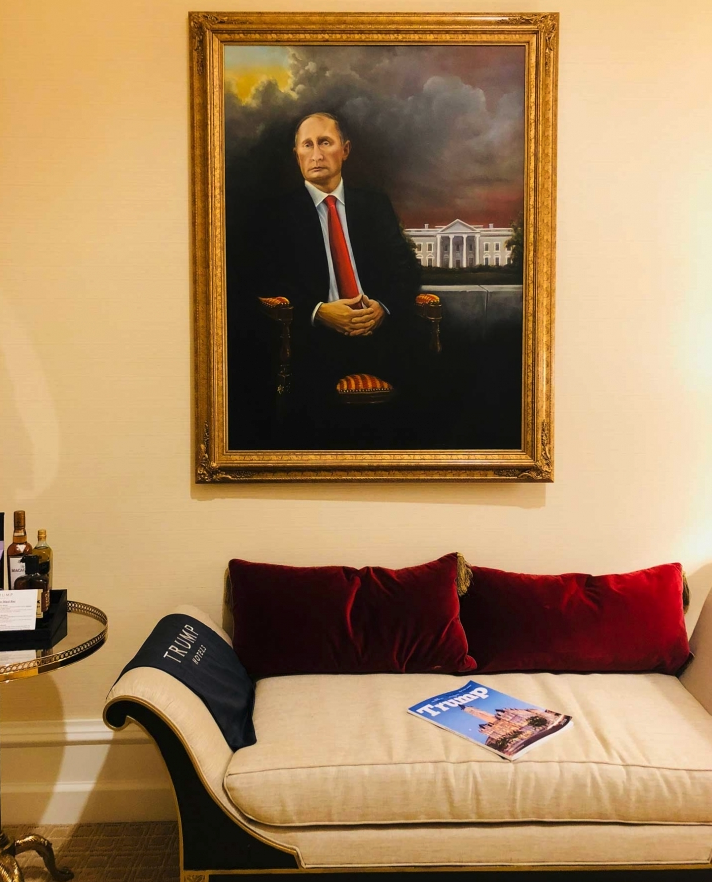 The portrait of Putin which allegedly hung inside a room at Trump International Hotel Washington, D.C. (Photo: Brian Whiteley)