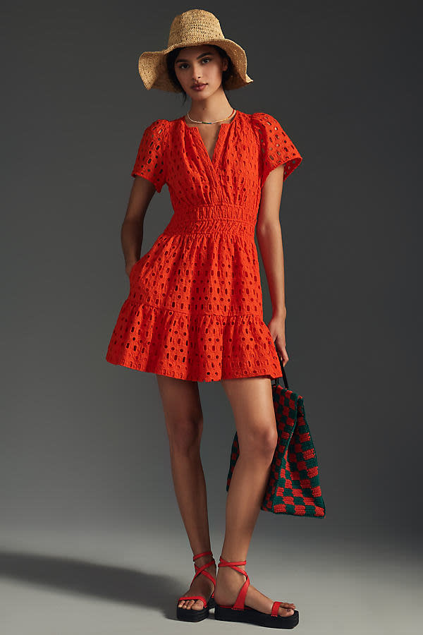 <p><a href="https://go.redirectingat.com?id=74968X1596630&url=https%3A%2F%2Fwww.anthropologie.com%2Fshop%2Fthe-somerset-eyelet-mini-dress&sref=https%3A%2F%2Fwww.womansday.com%2Fstyle%2Fg40063109%2Fbest-comfortable-travel-dresses%2F" rel="nofollow noopener" target="_blank" data-ylk="slk:Shop Now;elm:context_link;itc:0;sec:content-canvas" class="link ">Shop Now</a></p><p>Eyelet Mini Dress </p><p>$160.00</p><p>anthropologie.com</p><span class="copyright">The Somerset Collection by Anthropologie</span>