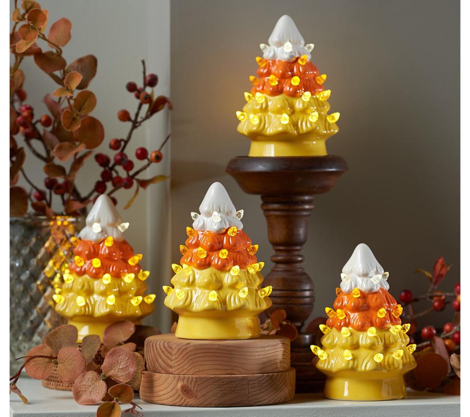 Mini Candy Corn Light Trees