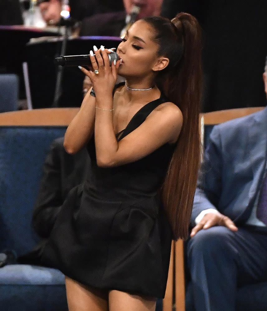 Internet Reacts to Ariana Grande's Mini Dress at Aretha Franklin's Funeral