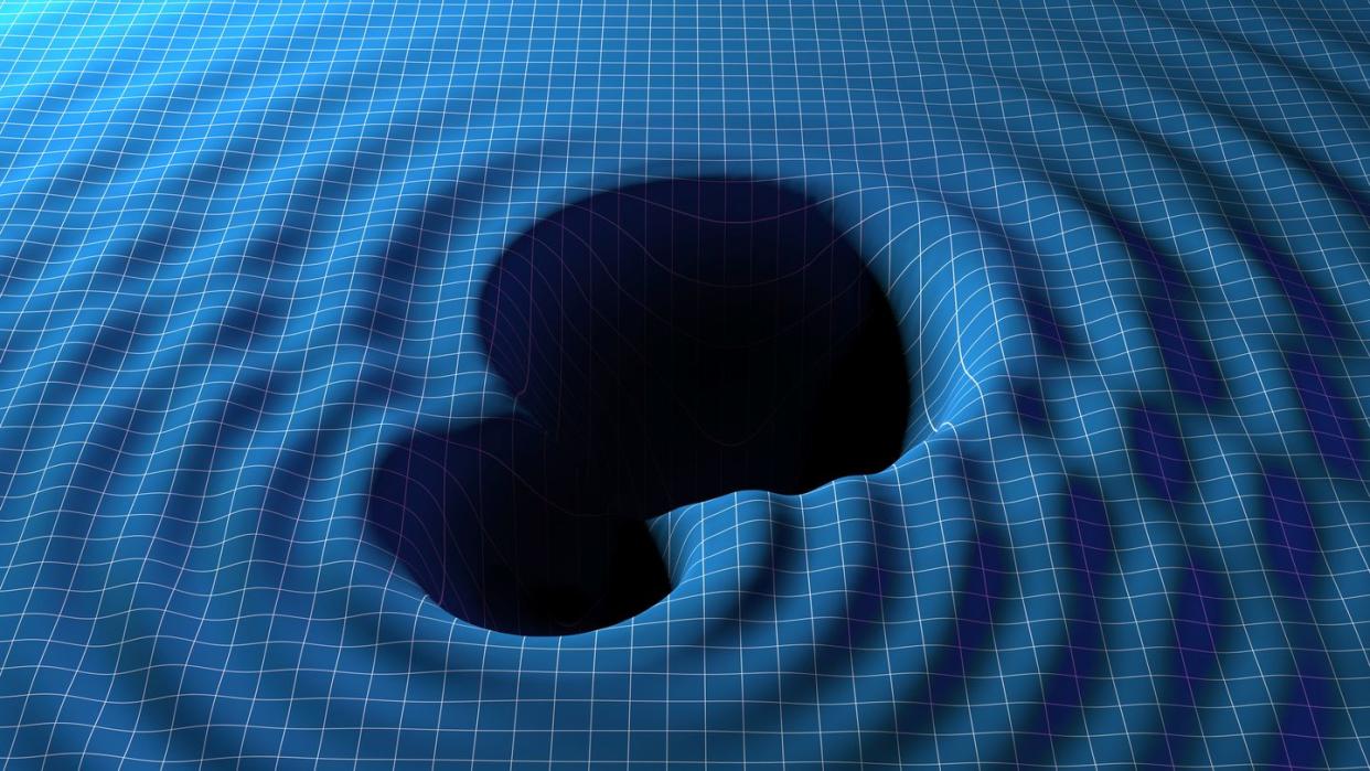 gravitational waves from black holes, illustration