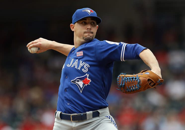 Aaron Sanchez has been a bankable ace, and he's in a good spot on Monday. (Photo by Ronald Martinez/Getty Images)