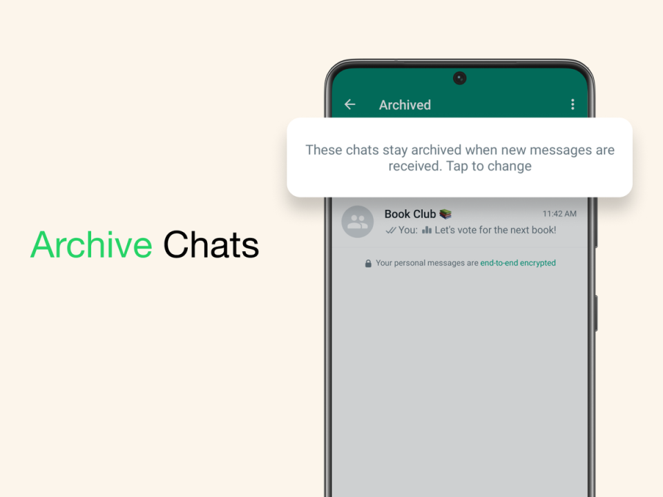 Archiving chats can help you to declutter WhatsApp without deleting messages (WhatsApp)