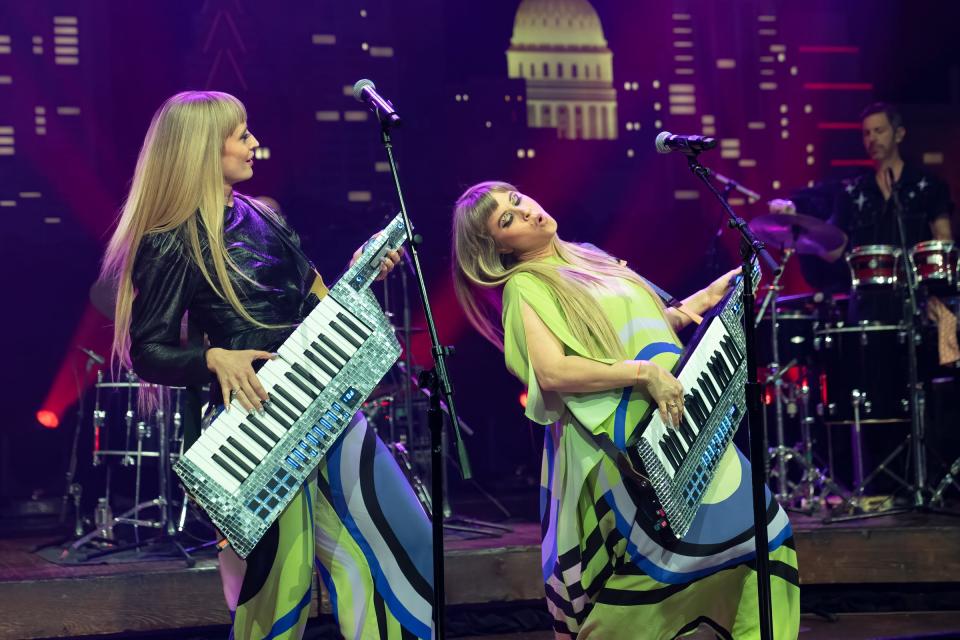 Holly Laessig and Jess Wolfe of Lucius had previously appeared on "Austin City Limits" with Jeff Tweedy and Spencer Tweedy in 2014.