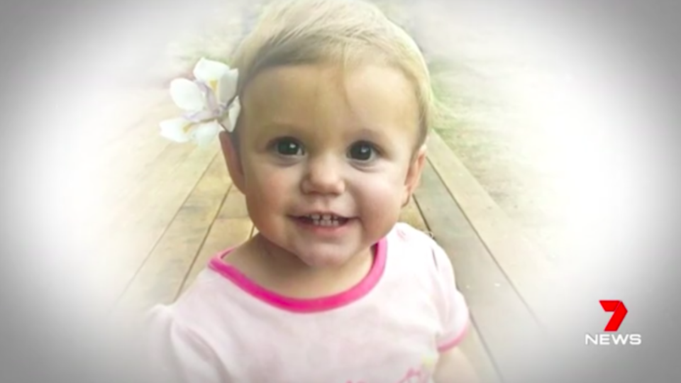Isabella Rees died aged 14 months after swallowing a button battery in 2015. Source: 7News