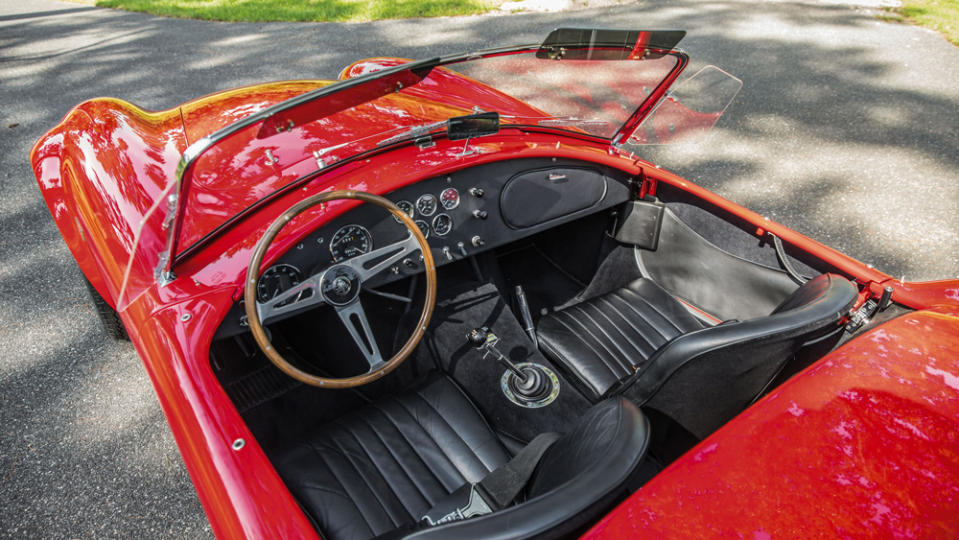 A look at the interior of a 1966 Shelby 427 Cobra.