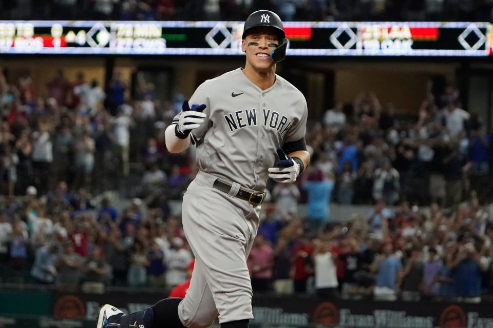 Yankees outfielder Aaron Judge set an American League record with 62 home runs in 2022 and was named AL MVP.