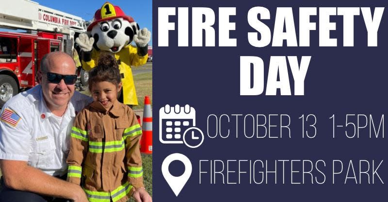 Columbia Fire and Rescue celebrates Fire Safety Month by hosting Fire Safety Day at Firefighters Park from 1-5 p.m. Friday.