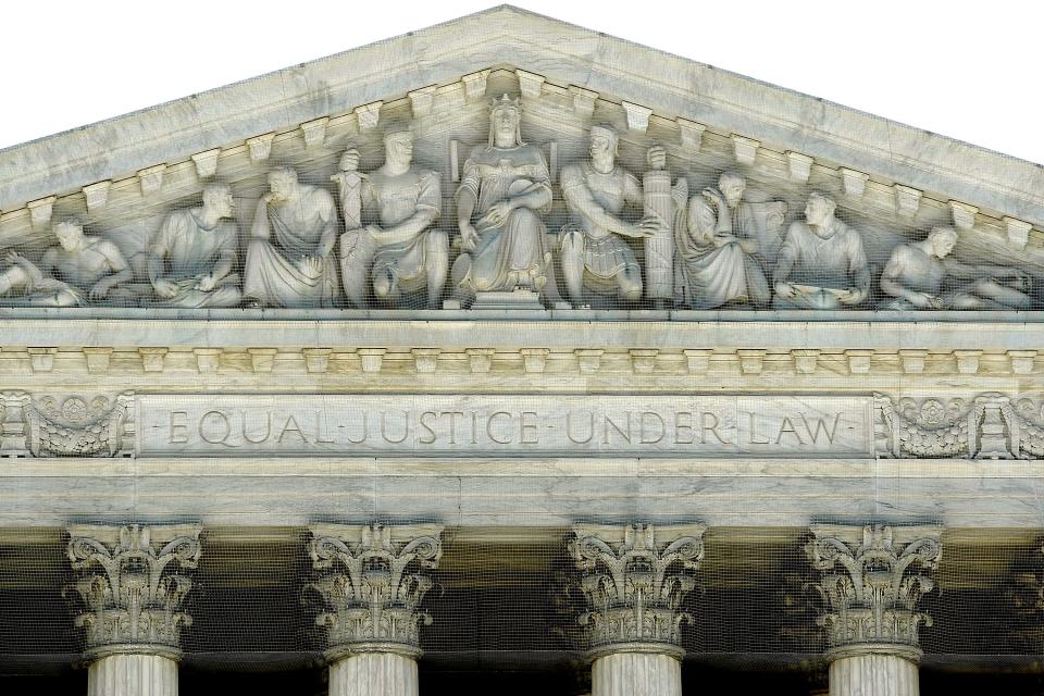 "Equal Justice Under Law" is carved into the U.S.  Supreme Court.