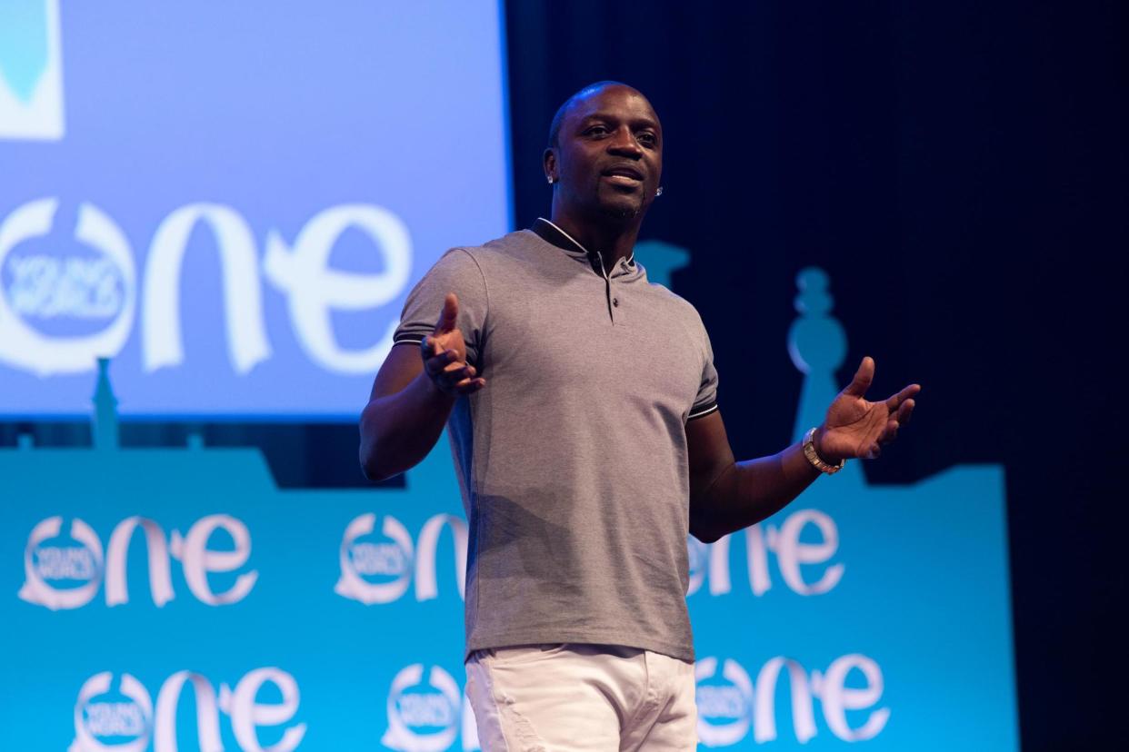 Akon told the audience: "I know it may sound crazy": One Young World