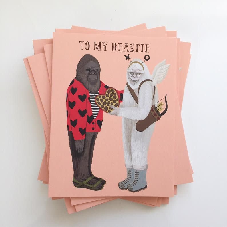 Beastie Valentine's Day Card