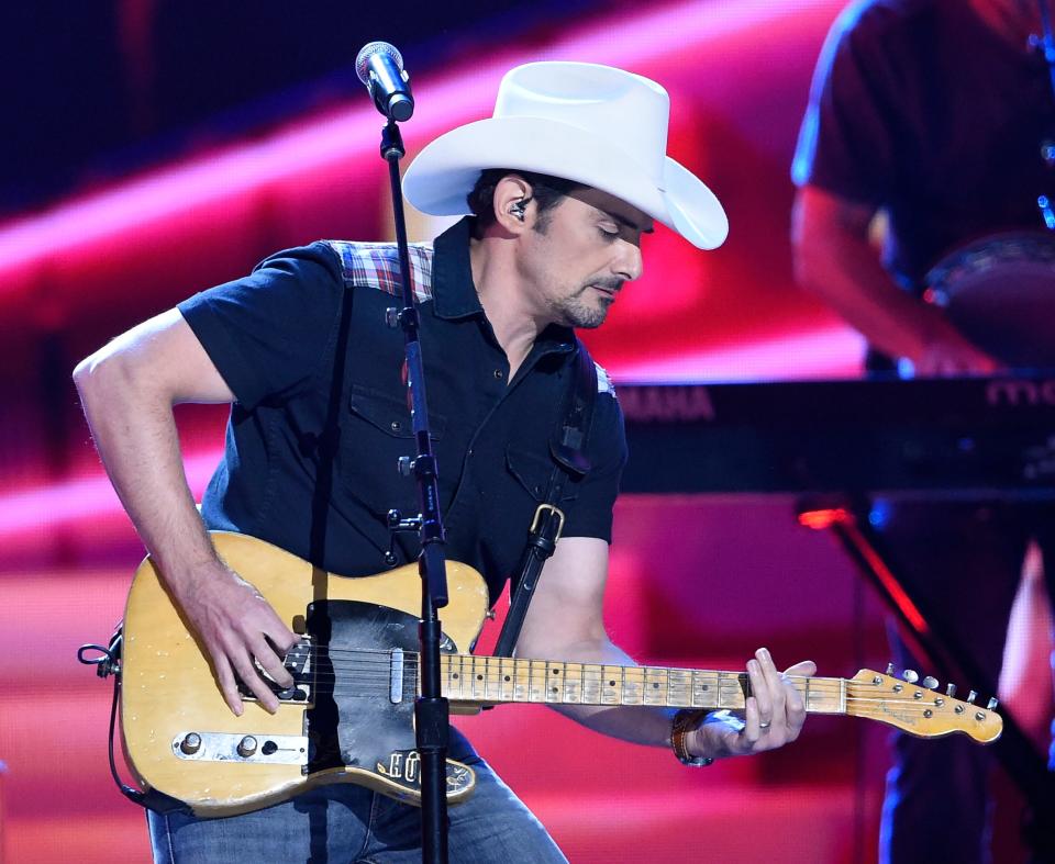 Brad Paisley performs during the 52nd annual CMA Awards on Nov. 14, 2018, at Bridgestone Arena in Nashville.