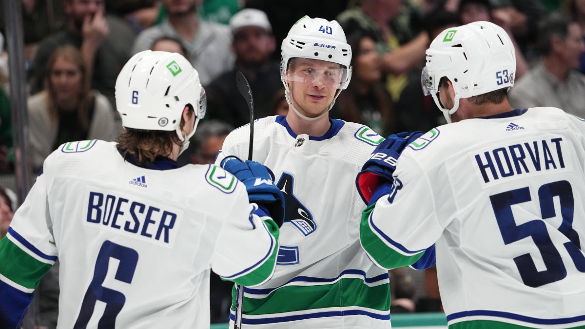 The trio of Elias Pettersson, JT Miller and Quinn Hughes sit atop