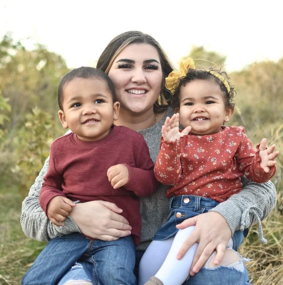 Pictured is Alexis Boland with her two children. Donation coffers are set up to help the 22-year-old mom's family after she died April 16 from wounds suffered in a Dunlap shooting.
