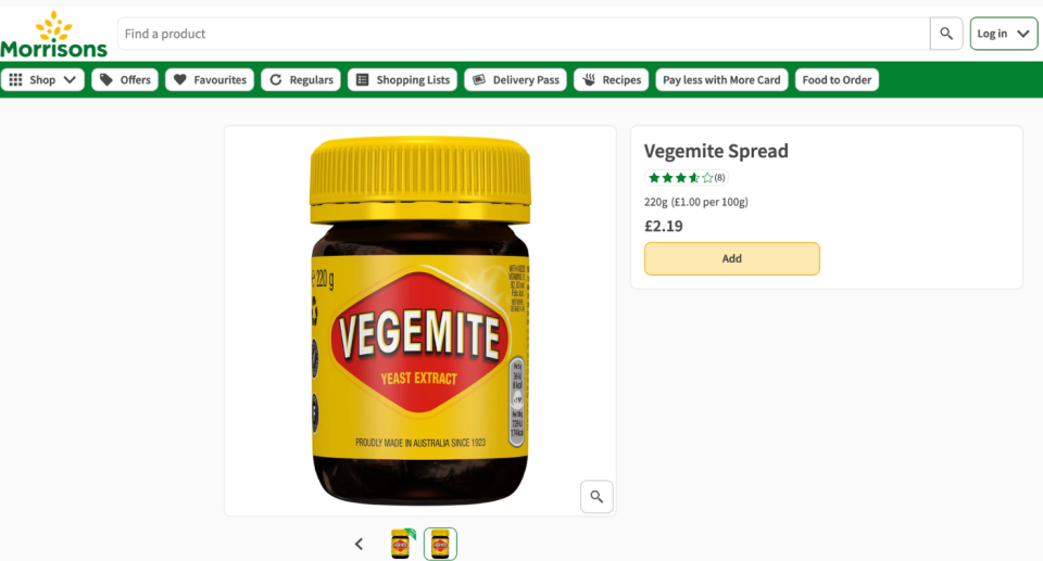 Vegemite Morrisons