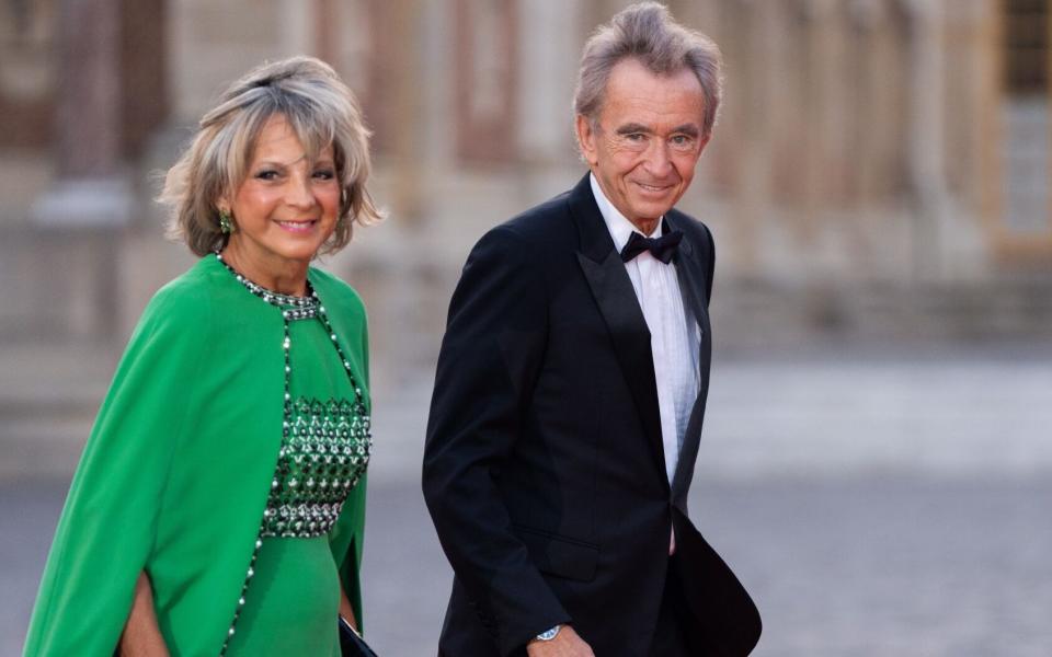 Bernard Arnault and his wife Helene Mercier