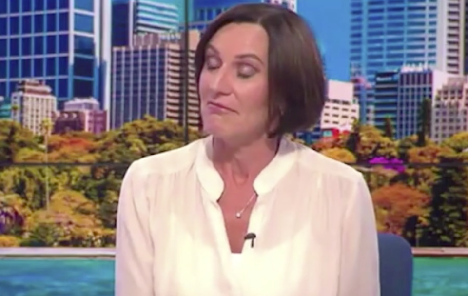 Cassandra Thorburn seemed perplexed by the question on finding love again. Photo: Channel Ten