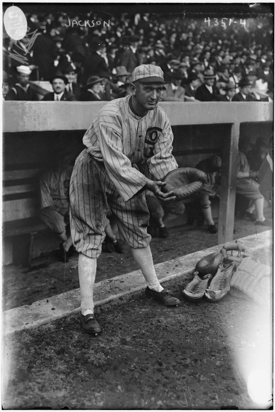 "Shoeless" Joe Jackson as a member of the Chicago White Sox in 1917.