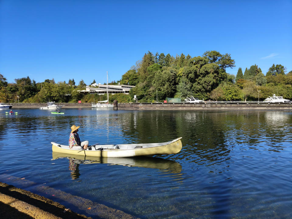 A kayak in the water