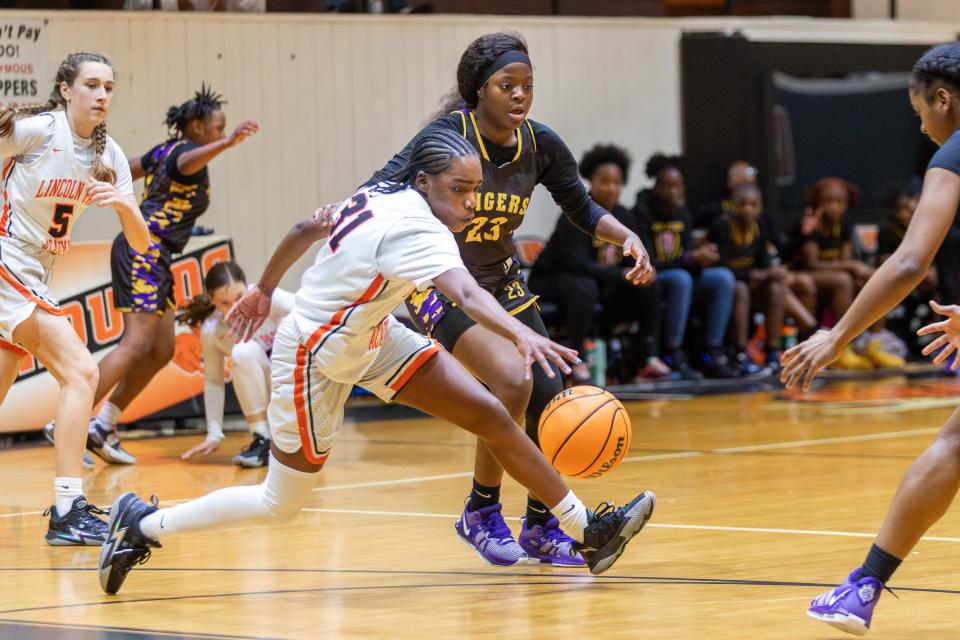 Lincoln Park Academy hosts Boynton Beach in a girls basketball Region 4-5A semifinal, Monday, Feb. 19, 2024, in Fort Pierce.