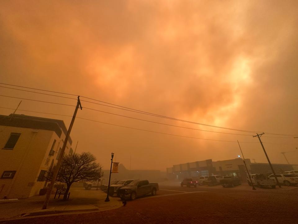 Smokehouse Creek Fire in Hutchinson Co., taken on Feb. 27, 2024.