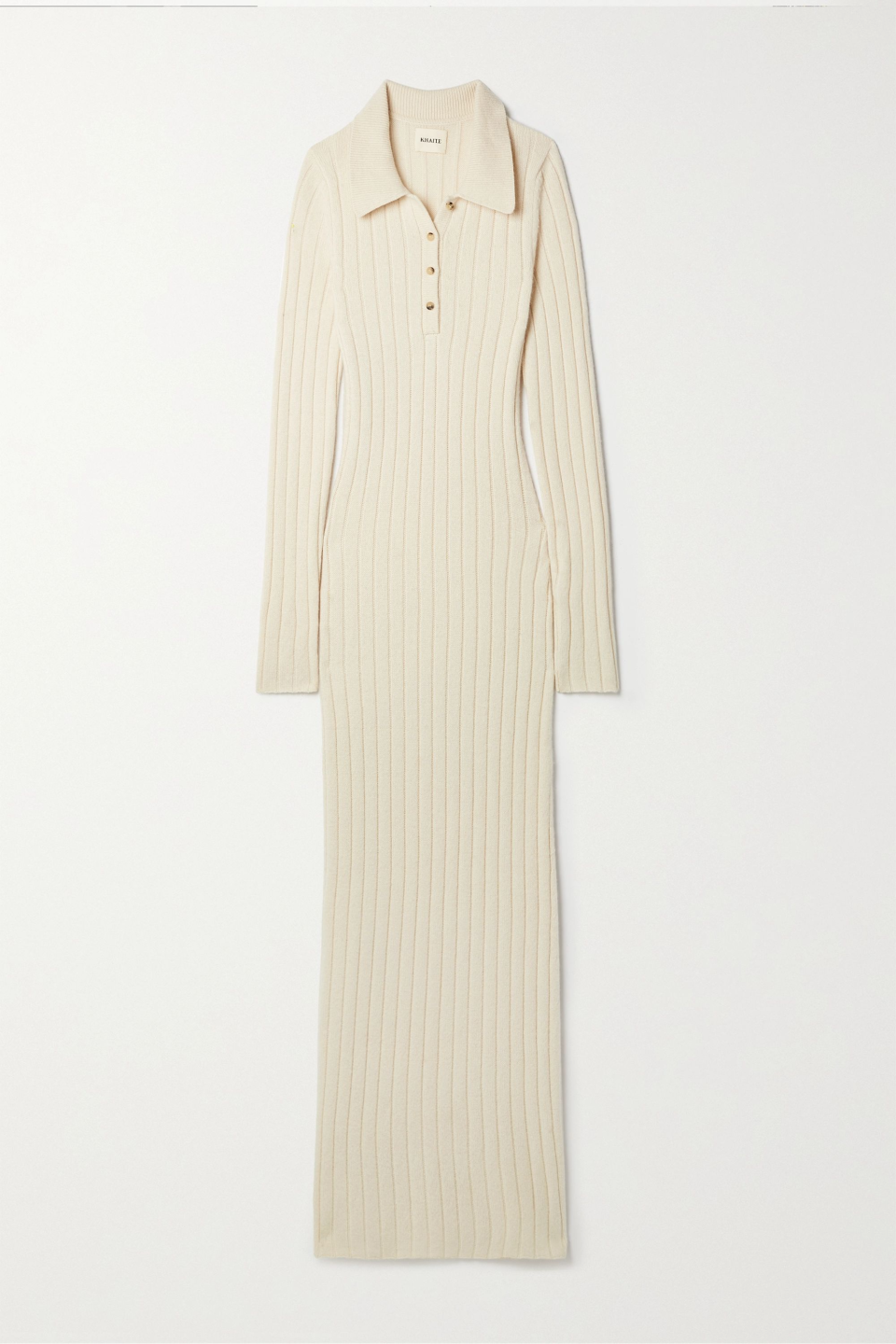 Khaite Hans Ribbed Cashmere Maxi Dress