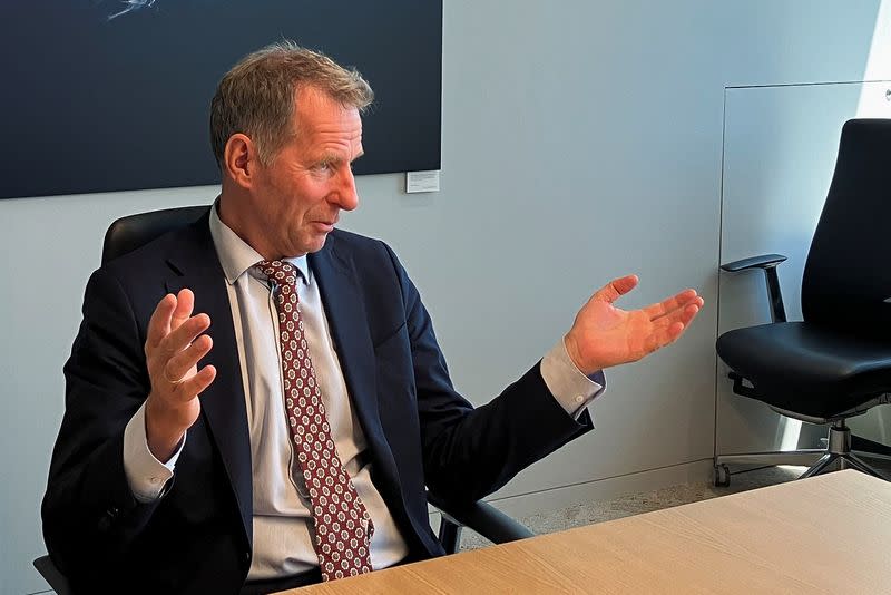 Jarand Rystad, chief executive of Rystad Energy, holds an interview with Reuters, in Tokyo