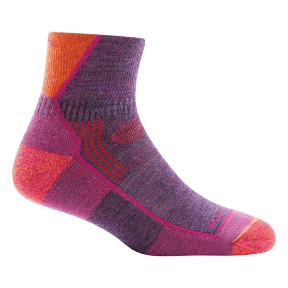 10) Women's Plum Heather 1/4 Cushion Sock