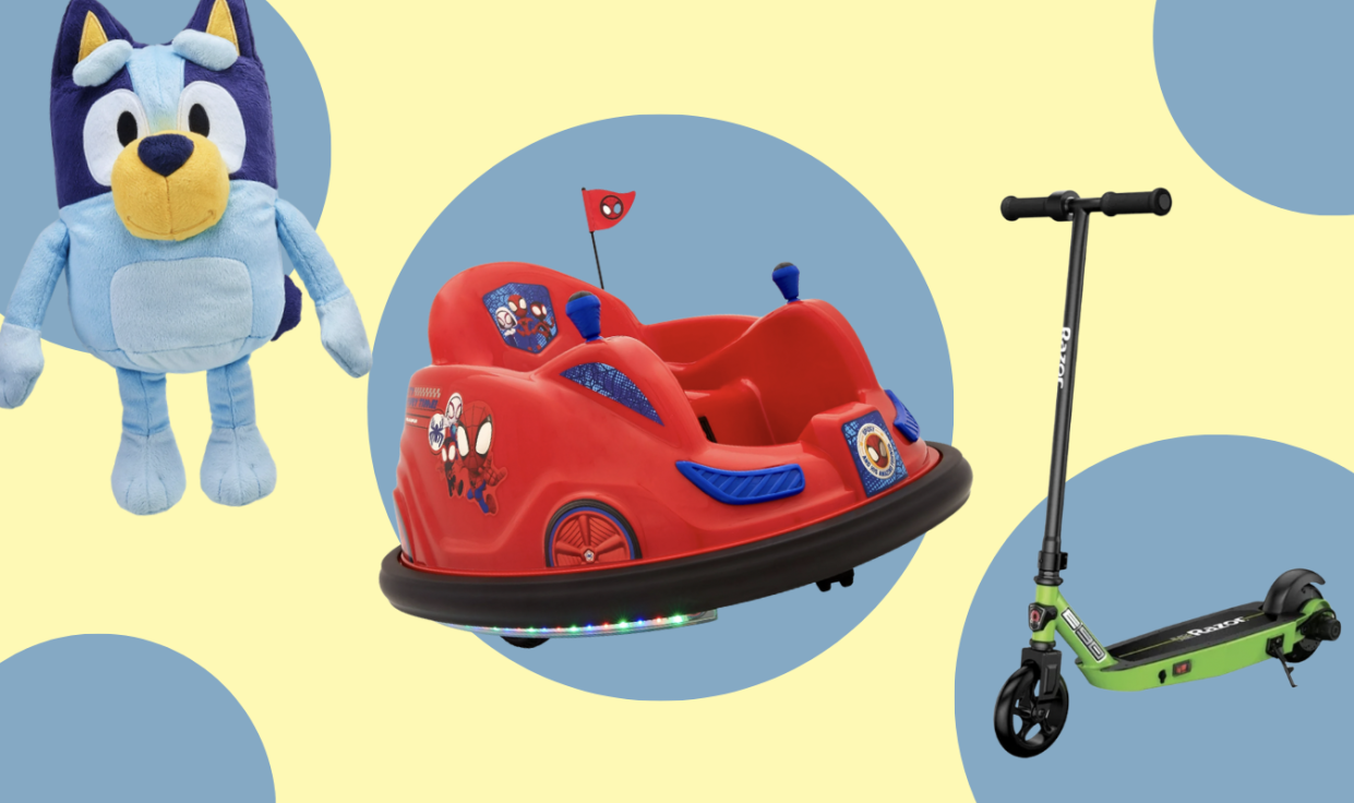 Bluey, bumper car, scooter