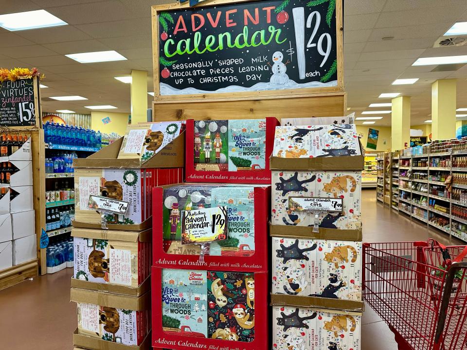 advent calendars for sale at trader joes