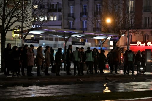 Six of the 16 Paris metro lines were shut completely on Thursday and suburban rail lines remained severely disrupted