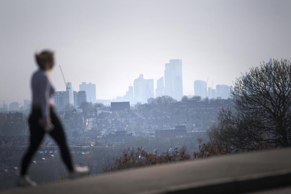 The UK has taken a lockdown approach although the nation is allowed to leave the house for exercise and food shopping (PA)