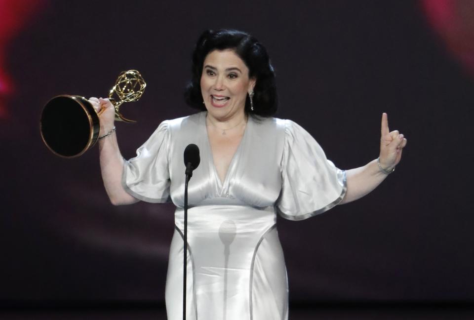 Alex Borstein for <i>The Marvelous Mrs. Maisel</i> wins the Emmy for Outstanding Lead Actress in a Comedy series. REUTERS/Mario Anzuoni