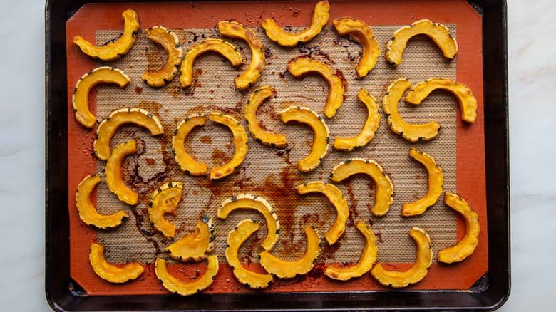 delicata squash slices baked