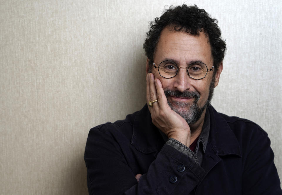 Tony Kushner, co-writer of the film "The Fabelmans," poses for a portrait at the Four Seasons Hotel, Monday, Nov. 7, 2022, in Los Angeles. (AP Photo/Chris Pizzello)