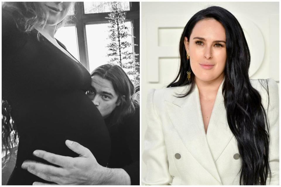 Rumer Willis took to Instagram to show off her growing pregnancy bump  (ES Comp)