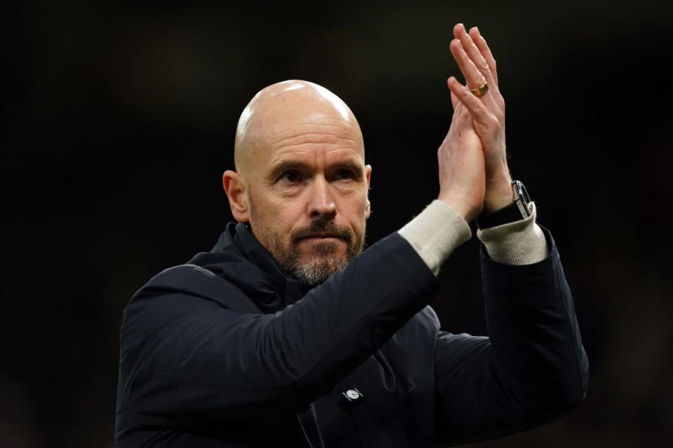 Erik ten Hag has urged Manchester United to produce their best performance on Thursday (Martin Rickett/PA) (PA Wire)