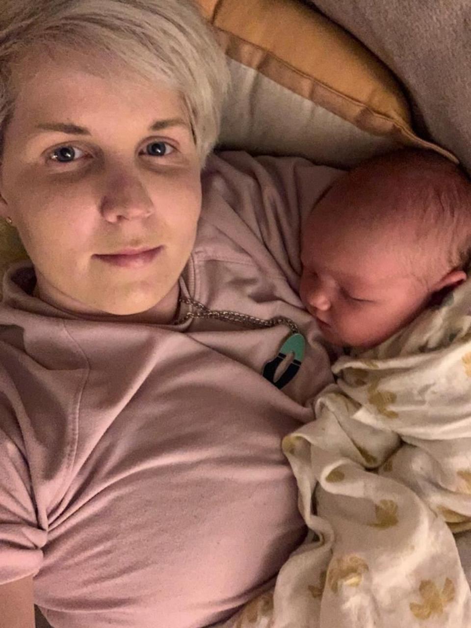 Emma Best with her son. He was in and out of hospital for six months due to breathing difficulties (Emma Best)