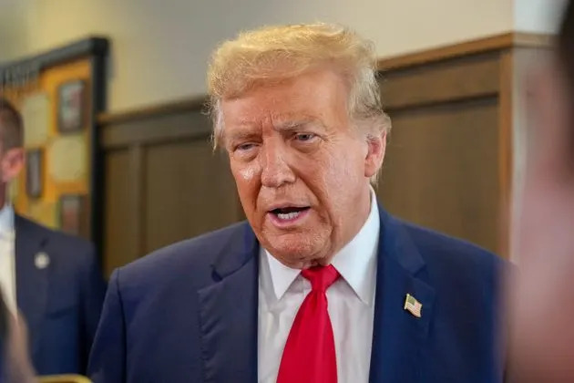 Donald Trump, pictured here visiting a Chick-fil-A in Atlanta, is not very popular among University of Wisconsin-Madison students.