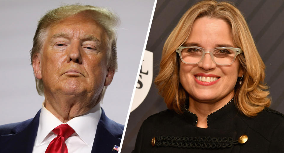 President Trump and San Juan Mayor Carmen Yulín Cruz. (Photos: Ludovic Marin/AFP/Getty Images; Slaven Vlasic/Getty Images for Sports Illustrated)