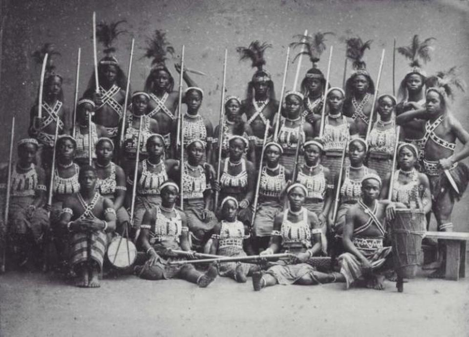 photo of dahomey amazons from kingdom of dahomey