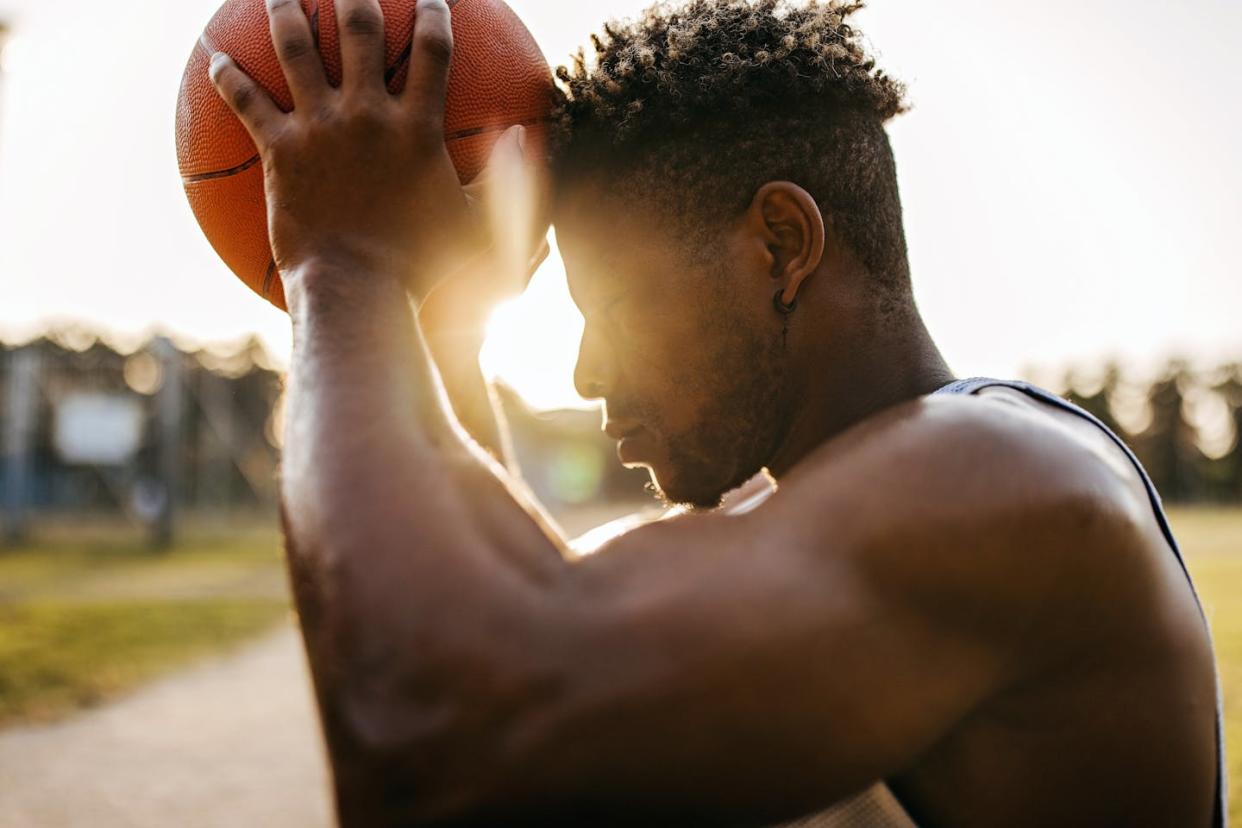 Professors have lower academic expectations of Black college athletes compared with white college athletes, a study found. <a href="https://www.gettyimages.com/detail/photo/basketball-makes-me-fulfilled-royalty-free-image/1407119795" rel="nofollow noopener" target="_blank" data-ylk="slk:supersizer/E+ Collection/Getty Images;elm:context_link;itc:0;sec:content-canvas" class="link ">supersizer/E+ Collection/Getty Images</a>