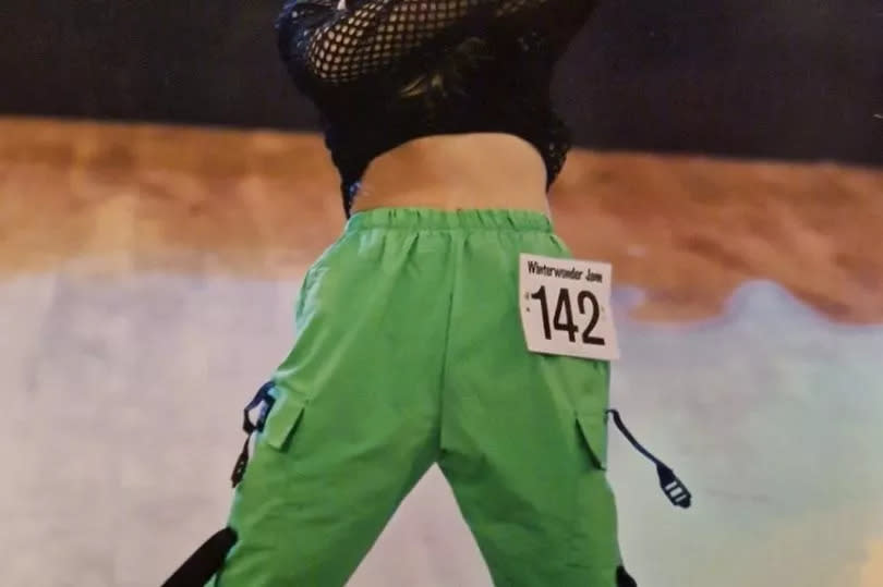 Hull's Amirah Storey at a dance competition