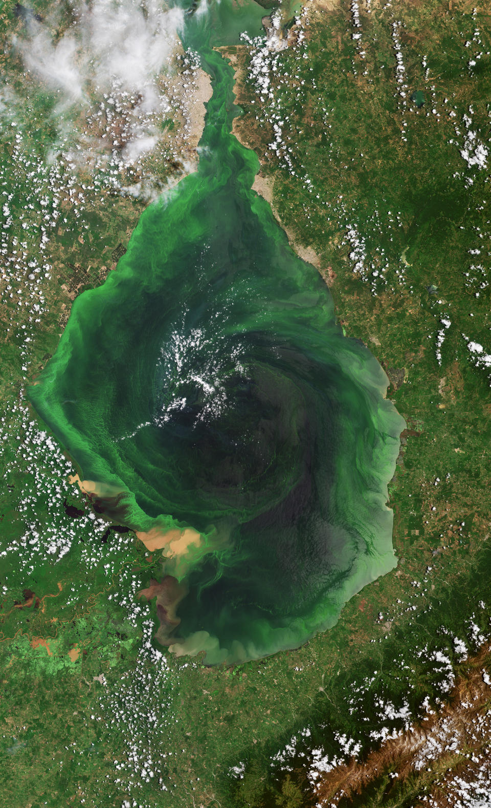 Lago de Maracaibo visto desde el espacio en agosto de 2023. (Copernicus Sentinel/ESA, CC BY-SA 3.0 IGO)