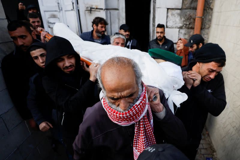 Funeral of Palestinian Naseem Abu Fuda in Hebron