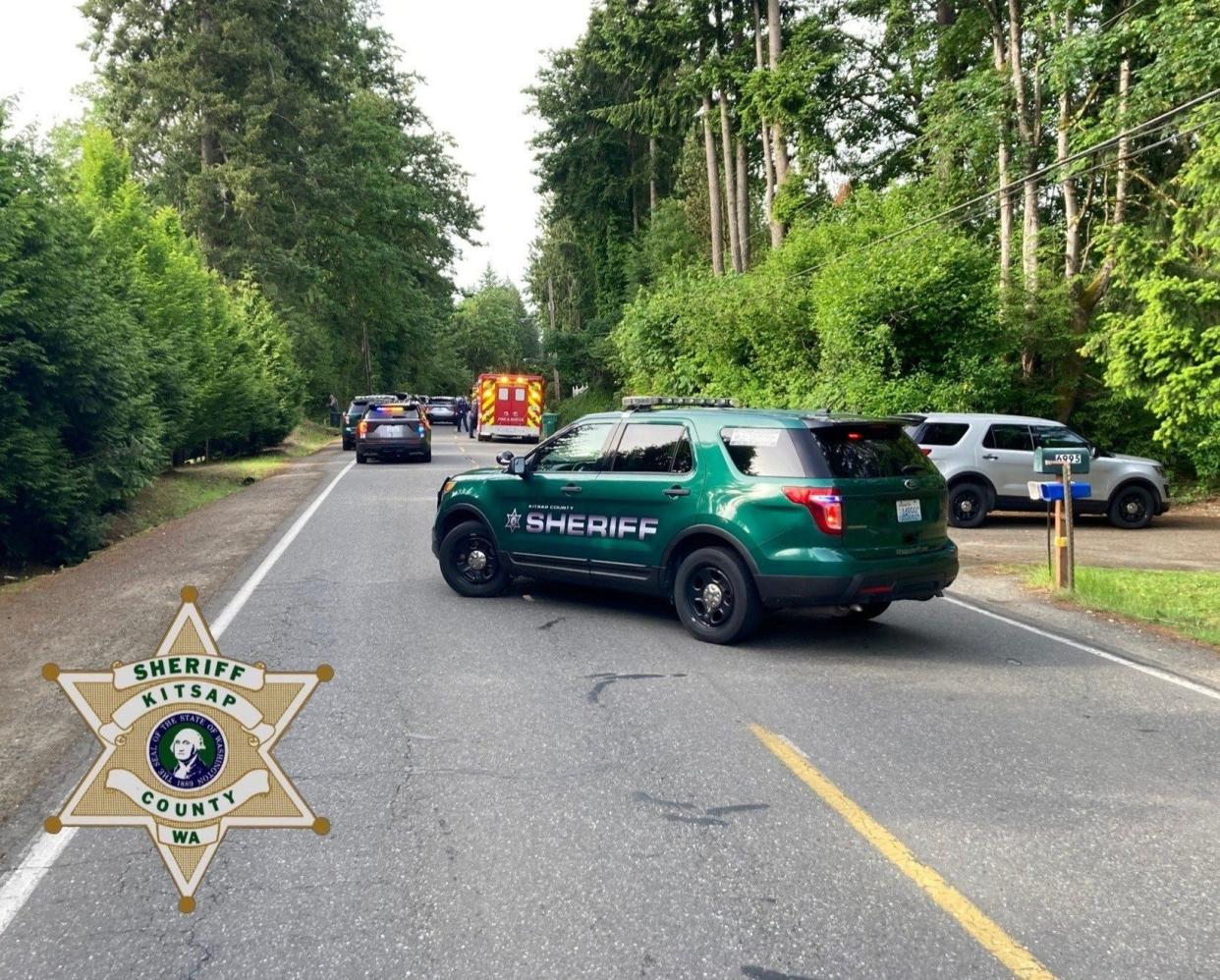 The Kitsap County Sheriff's Office said deputies responded to a "disturbance" in the 6900 block of Old Military Road and found a deceased person on Wednesday morning.