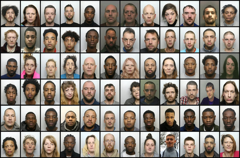 Police have secured 72 convictions as they smashed a county lines ring. (SWNS)