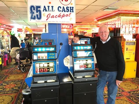 Les Harker, who runs an amusement arcade on the promenade - Credit: Jay Akbar