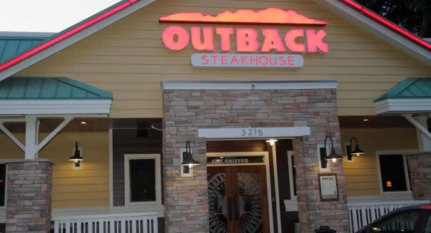 Florida Ocala Outback Steakhouse restaurant Australian theme front entrance